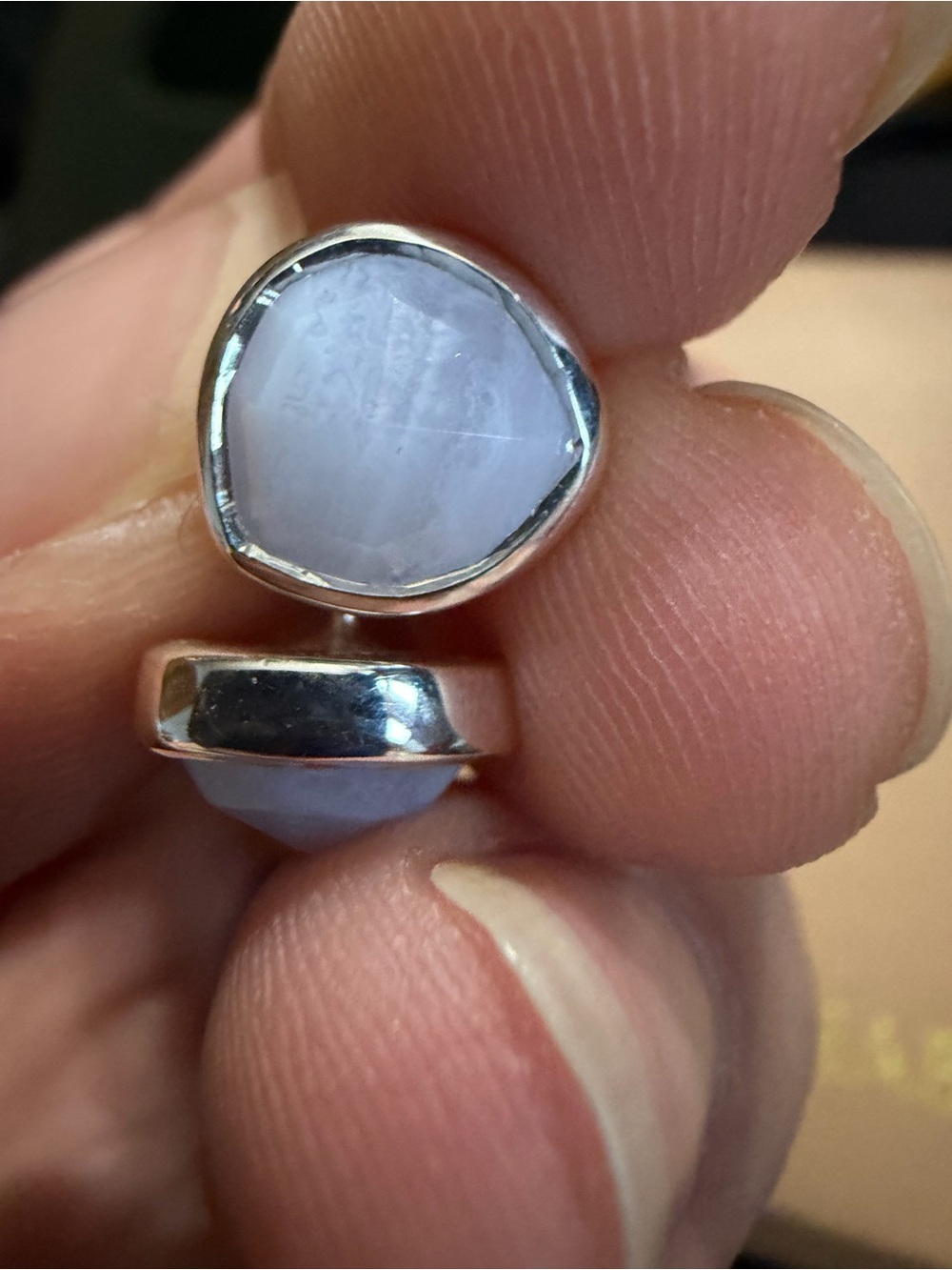 Monica Vinader Chalcedony Stud Earrings